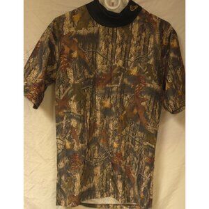 Mothwing Small Camo Short Sleeve Perforated Mock Neck  Fall Mimicry 2.0 Shirt